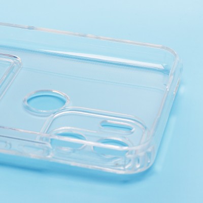 Чехол-накладка для Xiaomi Poco C50 (прозрачный) - SC276 с картхолдером