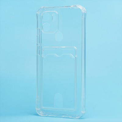 Чехол-накладка для Xiaomi Poco C51 (прозрачный) - SC276 с картхолдером