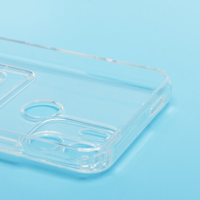 Чехол-накладка для Xiaomi Poco C51 (прозрачный) - SC276 с картхолдером