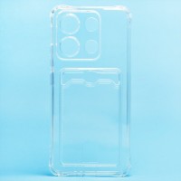 Чехол-накладка для Xiaomi Redmi Note 13 4G Global (прозрачный) - SC276 с картхолдером