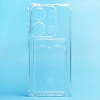 Чехол-накладка для Xiaomi Redmi Note 13 Pro 4G Global (прозрачный) - SC276 с картхолдером