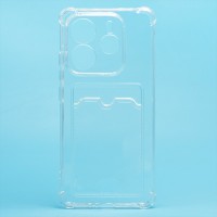 Чехол-накладка для Xiaomi Redmi Note 14 5G Global (прозрачный) - SC276 с картхолдером