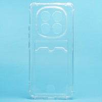 Чехол-накладка для Xiaomi Redmi Note 14 Pro 5G Global (прозрачный) - SC276 с картхолдером