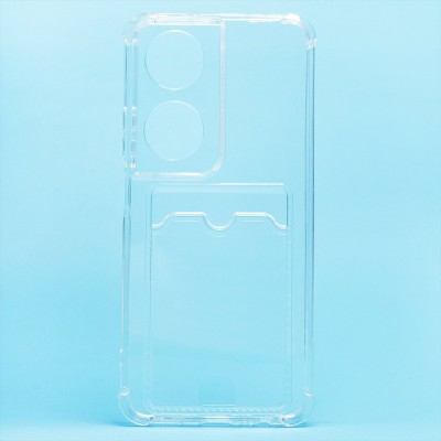 Чехол-накладка для Honor X7b 5G (прозрачный) - SC278 с картхолдером