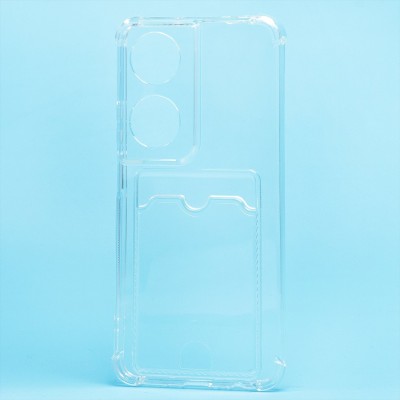 Чехол-накладка для Honor X7b 5G (прозрачный) - SC278 с картхолдером