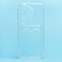 Чехол-накладка для Huawei Pura 70 Global (прозрачный) - SC278 с картхолдером