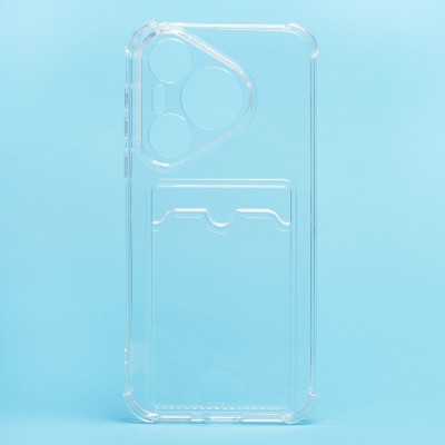 Чехол-накладка для Huawei Pura 70 Global (прозрачный) - SC278 с картхолдером Чехол-накладка для Huawei Pura 70 Global (прозрачный) - SC278 с картхолдером