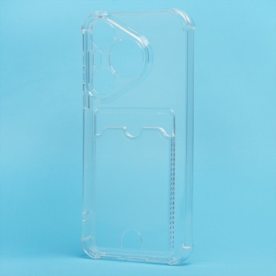 Чехол-накладка для Huawei Pura 70 Global (прозрачный) - SC278 с картхолдером