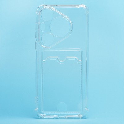 Чехол-накладка для Huawei Pura 70 Pro Global (прозрачный) - SC278 с картхолдером Чехол-накладка для Huawei Pura 70 Pro Global (прозрачный) - SC278 с картхолдером