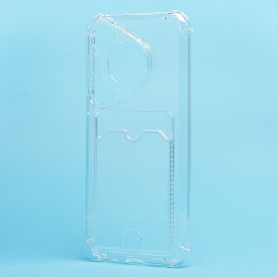 Чехол-накладка для Huawei Pura 70 Pro Global (прозрачный) - SC278 с картхолдером