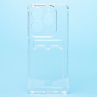 Чехол-накладка для Infinix Hot 40 Pro (прозрачный) - SC278 с картхолдером Чехол-накладка для Infinix Hot 40 Pro (прозрачный) - SC278 с картхолдером