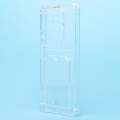 Чехол-накладка для Infinix Hot 40 Pro (прозрачный) - SC278 с картхолдером