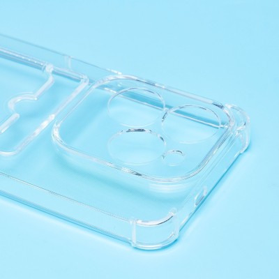 Чехол-накладка для Infinix Hot 40 Pro (прозрачный) - SC278 с картхолдером