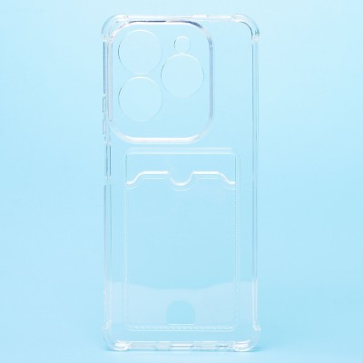 Чехол-накладка для Infinix Hot 40 (прозрачный) - SC278 с картхолдером Чехол-накладка для Infinix Hot 40 (прозрачный) - SC278 с картхолдером