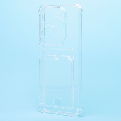 Чехол-накладка для Infinix Hot 40 (прозрачный) - SC278 с картхолдером Чехол-накладка для Infinix Hot 40 (прозрачный) - SC278 с картхолдером