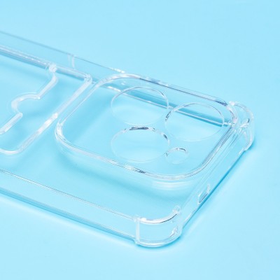 Чехол-накладка для Infinix Hot 40 (прозрачный) - SC278 с картхолдером Чехол-накладка для Infinix Hot 40 (прозрачный) - SC278 с картхолдером