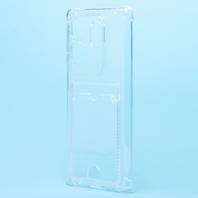 Чехол-накладка для Infinix Zero 30 4G (прозрачный) - SC278 с картхолдером