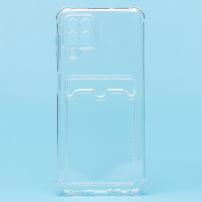 Чехол-накладка для Samsung Galaxy A22 4G/Galaxy M22 (прозрачный) - SC278 с картхолдером