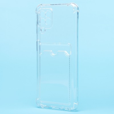 Чехол-накладка для Samsung Galaxy A22 4G/Galaxy M22 (прозрачный) - SC278 с картхолдером