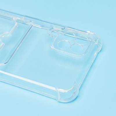 Чехол-накладка для Samsung Galaxy A22 4G/Galaxy M22 (прозрачный) - SC278 с картхолдером