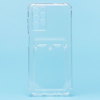 Чехол-накладка для Samsung A135 Galaxy A13 4G (прозрачный) - SC278 с картхолдером