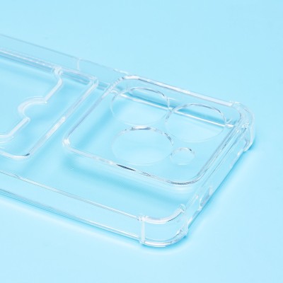 Чехол-накладка для Tecno Pop 8 (прозрачный) - SC278 с картхолдером