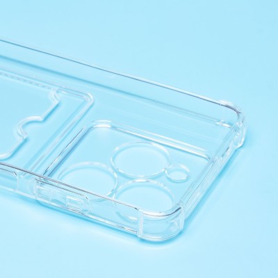 Чехол-накладка для Tecno Pop 8 (прозрачный) - SC278 с картхолдером