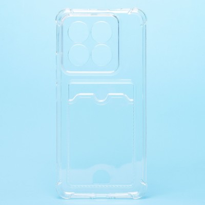 Чехол-накладка для Xiaomi 14 Pro (прозрачный) - SC278 с картхолдером Чехол-накладка для Xiaomi 14 Pro (прозрачный) - SC278 с картхолдером