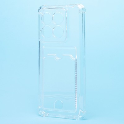 Чехол-накладка для Xiaomi 14 Pro (прозрачный) - SC278 с картхолдером Чехол-накладка для Xiaomi 14 Pro (прозрачный) - SC278 с картхолдером