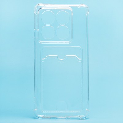 Чехол-накладка для Xiaomi 14T Pro (прозрачный) - SC278 с картхолдером