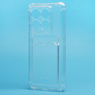 Чехол-накладка для Xiaomi 14T Pro (прозрачный) - SC278 с картхолдером