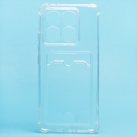 Чехол-накладка для Xiaomi 14T (прозрачный) - SC278 с картхолдером