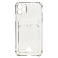 Чехол-накладка для Apple iPhone 11 (черный) - SC300 с картхолдером