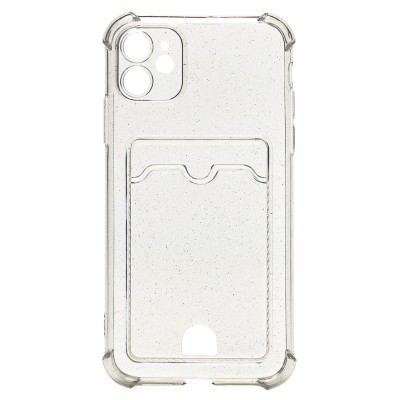 Чехол-накладка для Apple iPhone 11 (черный) - SC300 с картхолдером