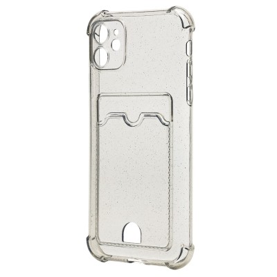 Чехол-накладка для Apple iPhone 11 (черный) - SC300 с картхолдером