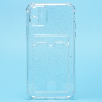 Чехол-накладка для Apple iPhone 11 (белый) - SC300 с картхолдером