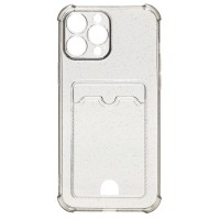 Чехол-накладка для Apple iPhone 12 Pro Max (черный) - SC300 с картхолдером