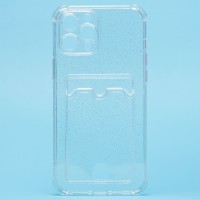 Чехол-накладка для Apple iPhone 12 Pro (белый) - SC300 с картхолдером