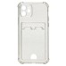 Чехол-накладка для Apple iPhone 12 (черный) - SC300 с картхолдером
