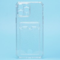 Чехол-накладка для Apple iPhone 13 Pro Max (белый) - SC300 с картхолдером