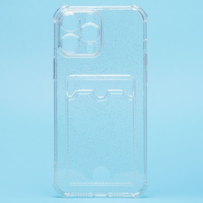 Чехол-накладка для Apple iPhone 13 Pro Max (белый) - SC300 с картхолдером
