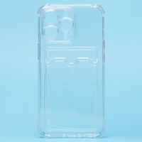 Чехол-накладка для Apple iPhone 13 Pro (белый) - SC300 с картхолдером