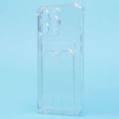 Чехол-накладка для Apple iPhone 13 Pro (белый) - SC300 с картхолдером