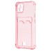 Чехол-накладка для Apple iPhone 13 (розовый) - SC300 с картхолдером