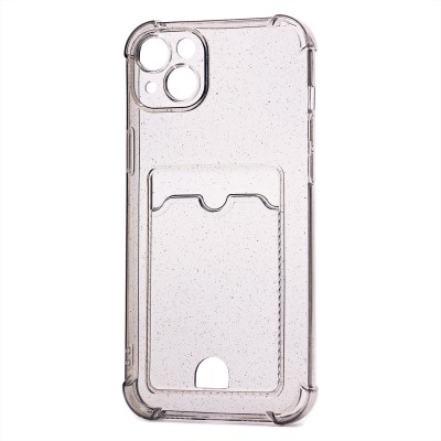 Чехол-накладка для Apple iPhone 14 Plus (черный) - SC300 с картхолдером