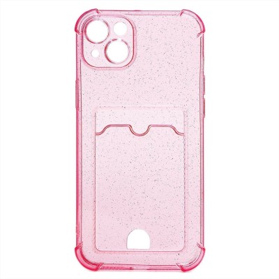 Чехол-накладка для Apple iPhone 14 Plus (розовый) - SC300 с картхолдером Чехол-накладка для Apple iPhone 14 Plus (розовый) - SC300 с картхолдером