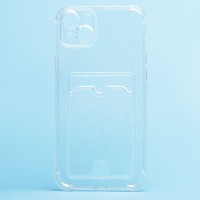 Чехол-накладка для Apple iPhone 14 Plus (белый) - SC300 с картхолдером Чехол-накладка для Apple iPhone 14 Plus (белый) - SC300 с картхолдером