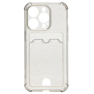 Чехол-накладка для Apple iPhone 14 Pro (черный) - SC300 с картхолдером