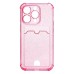 Чехол-накладка для Apple iPhone 14 Pro (розовый) - SC300 с картхолдером