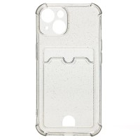 Чехол-накладка для Apple iPhone 14 (черный) - SC300 с картхолдером